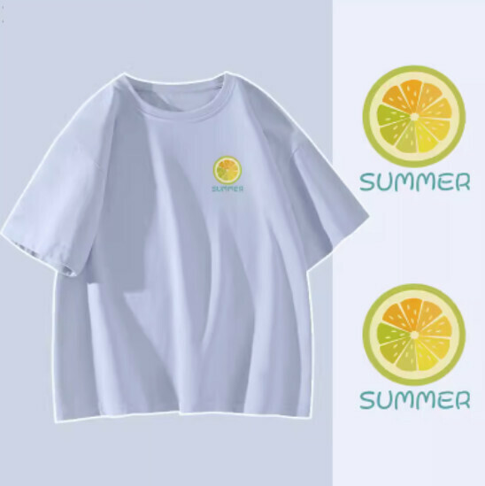 Hot selling pure cotton short-sleeved T-shirt [Light Blue (Lime)] [S-2XL] (please contact customer service to confirm the delivery size after placing the order)