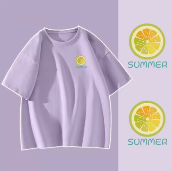 Hot selling pure cotton short-sleeved T-shirt [Taro Purple (Lime Fruit)] [S-2XL size] (please contact customer service to confirm the delivery size after placing the order)