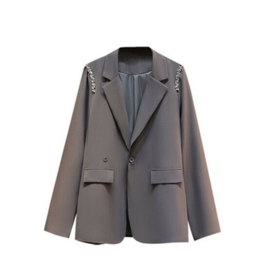 Hot selling autumn suit tops [grey] [size M-4XL] (please contact customer service to confirm the delivery size after placing the order)