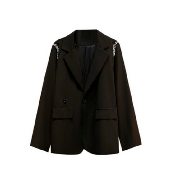 Hot selling autumn suit top [black] [M-4XL] (please contact customer service to confirm the delivery size after placing the order)
