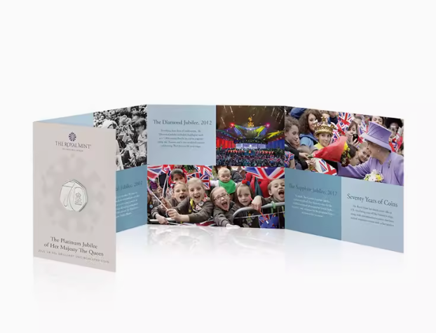 2022年英國發行女王伊莉莎白二世登基70周年鉑金禧年50便士卡幣