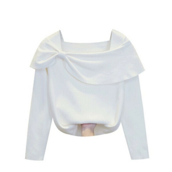 Hot selling bottoming knitted top [white] [L-4XL size] (please contact customer service to confirm the delivery size after placing the order)