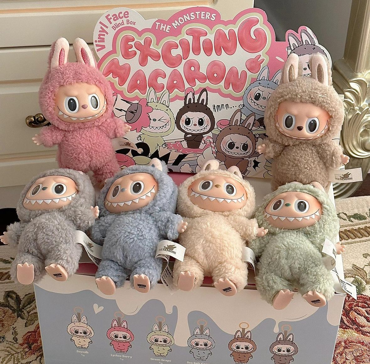 泡泡瑪特 The Monsters Labubu 心動馬卡龍 糖膠 盲盒 鑰匙圈 毛絨公仔 LISA同款 /預購