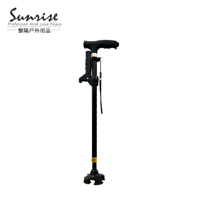 LED燈 防滑直把立定手杖 直握/EVA/登山/健行/拐杖 87CCP2024