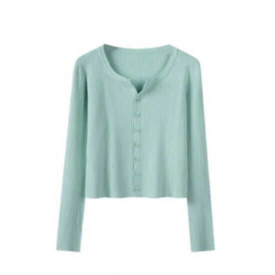 Hot selling V-neck air-conditioning sweater [mint green] [one size fits all]