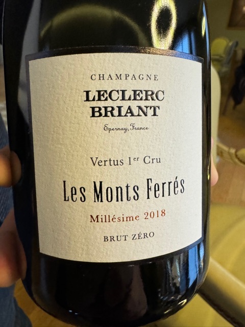 Leclerc Briant Les Monts Ferres Brut Zero 2018 (RP94)