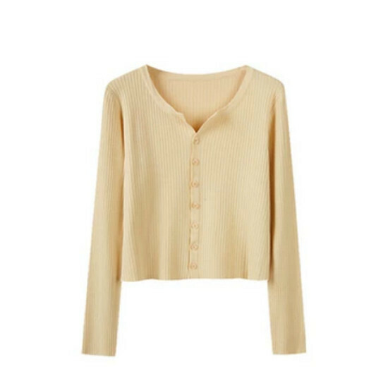 Hot selling V-neck air-conditioned sweater [beige] [one size fits all]