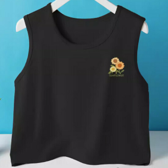 Hot selling short vest pure cotton [Black (Xiangyang Duoduo)] [S-2XL size] (please contact customer service to confirm the delivery size after placing the order)