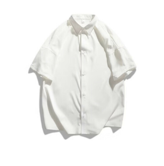 熱推夏季純色短袖襯衫（白色）【M-3XL碼】【下單後聯絡客服確認發貨尺碼】