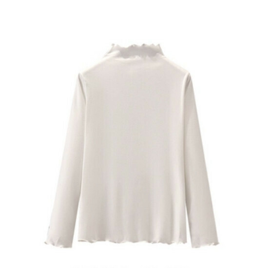 Hot selling half turtleneck bottoming T-shirt [white] [M-4XL size] (please contact customer service to confirm the delivery size after placing the order)