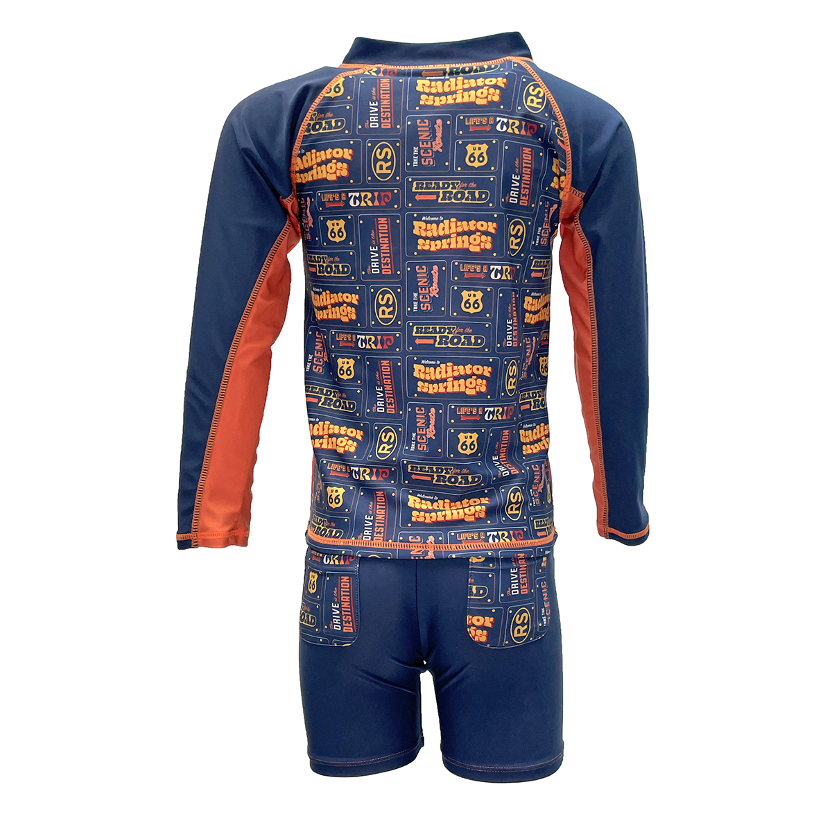 兒童反斗車王游泳防曬套裝 - 深藍