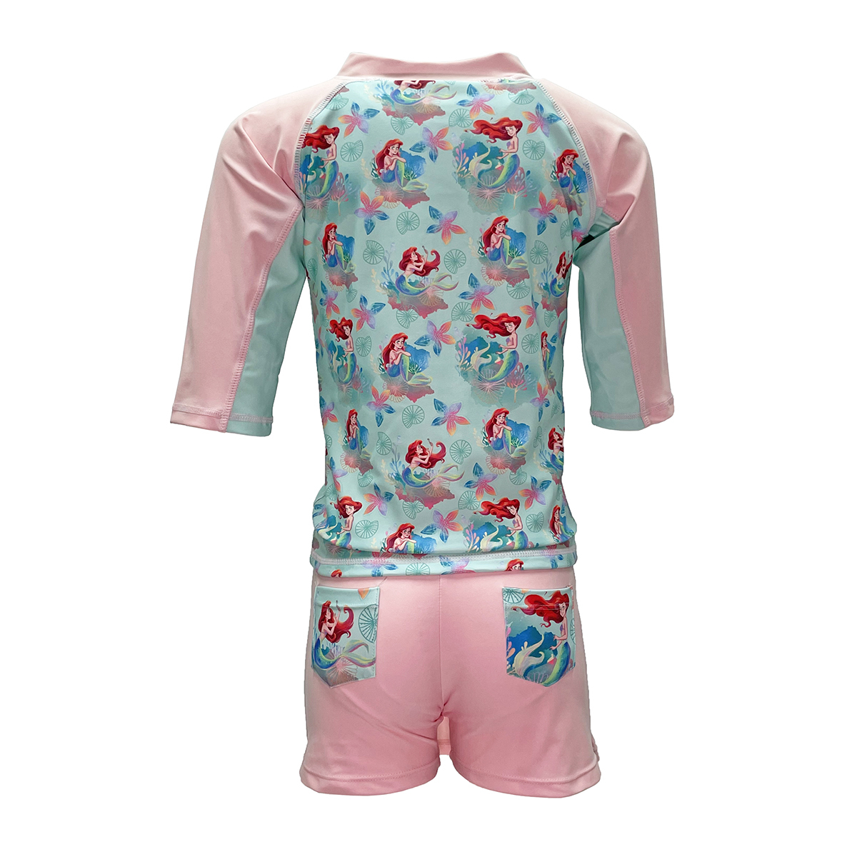 兒童小魚仙游泳防曬套裝 - 粉紅