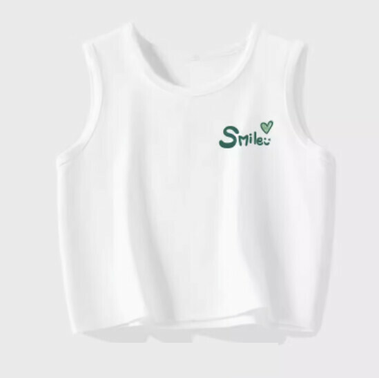 Hot selling pure cotton short vest [white (good mood)] [S-2XL size] (please contact customer service to confirm the delivery size after placing the order)