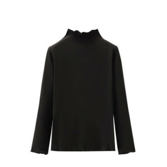 Hot selling half turtleneck bottoming T-shirt [Black (thick)] [M-4XL size] (please contact customer service to confirm the delivery size after placing the order)