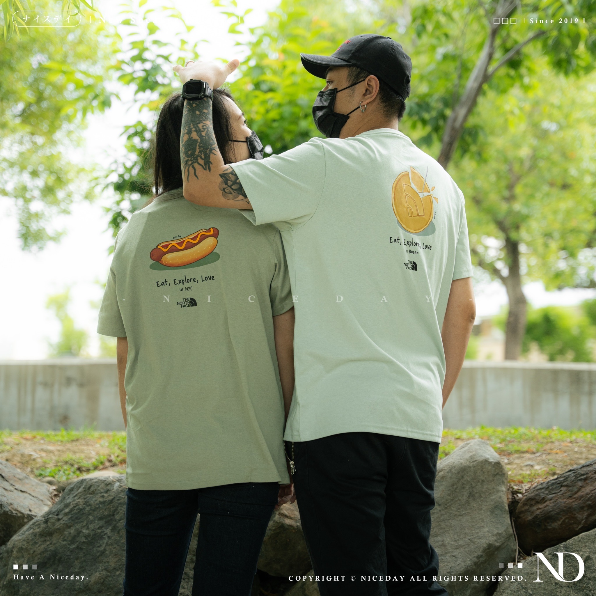 NICEDAY 服飾 現貨 The North Face 城市美食 短TEE 台北珍奶 東京燒肉 釜山椪糖 紐約熱狗堡 柏林蝴蝶餅