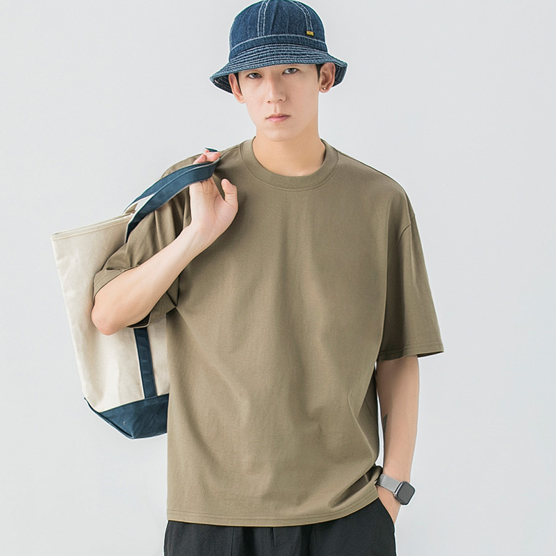 熱推寬鬆休閒短袖T恤(M-3XL碼 潮咖色)(下單後聯絡客服確認發貨尺碼)