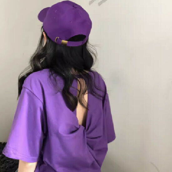 熱賣短袖t恤【紫色】【M-2XL】（下單後請聯絡客服確認發貨尺碼）