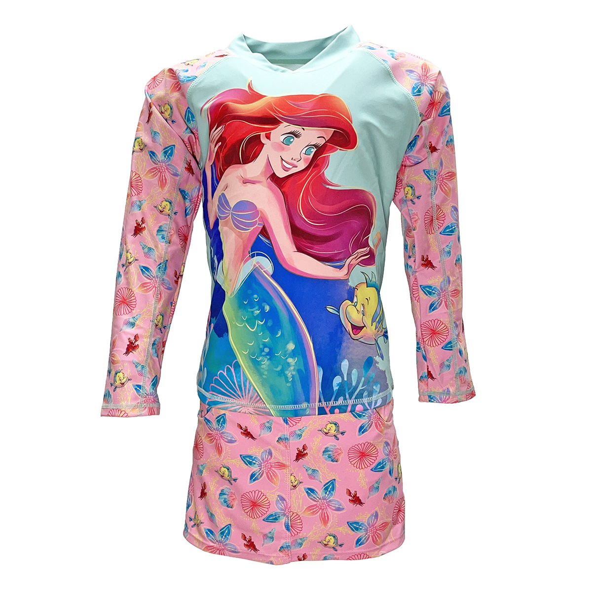 兒童小魚仙游泳防曬套裝 - 粉紅