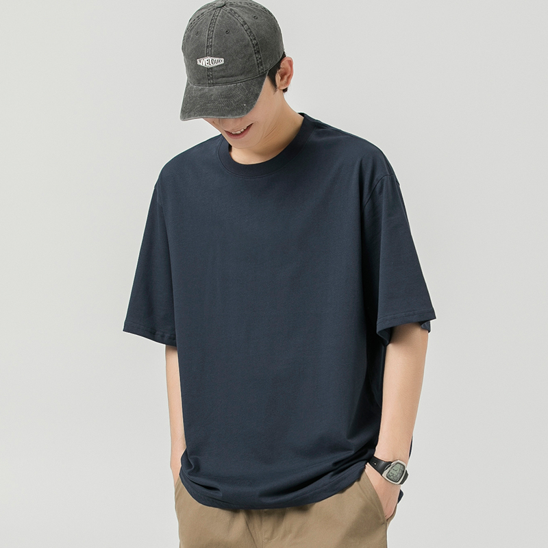 熱推寬鬆休閒短袖T恤(M-3XL碼 寶藍)(下單後聯絡客服確認發貨尺碼)