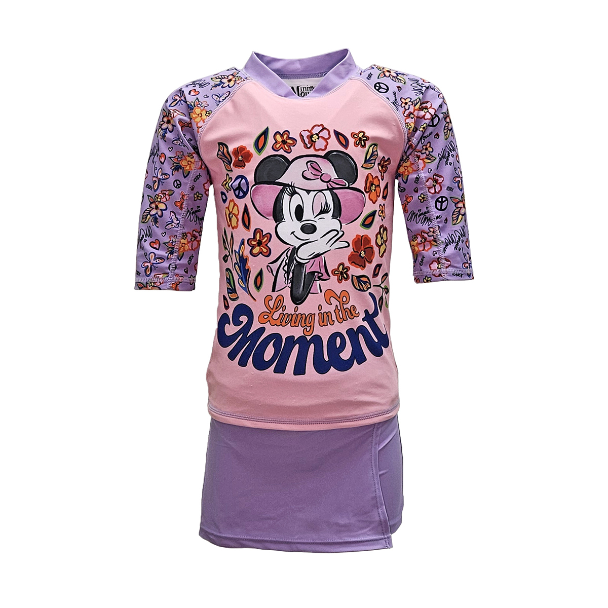 兒童米妮游泳防曬套裝 - 紫