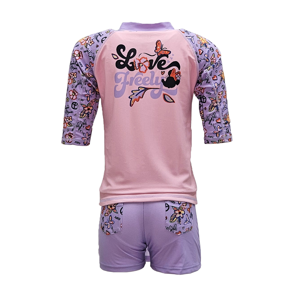 兒童米妮游泳防曬套裝 - 紫