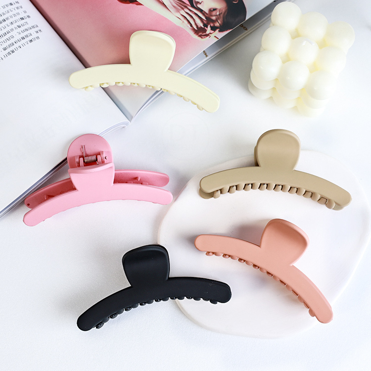 磨砂奶油色抓夾 5色【AY019】