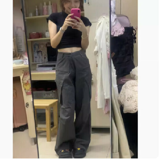 Hot selling high waist overalls [dark gray] (high quality version) [S-2XL] (please contact customer service to confirm the delivery size after placing the order)