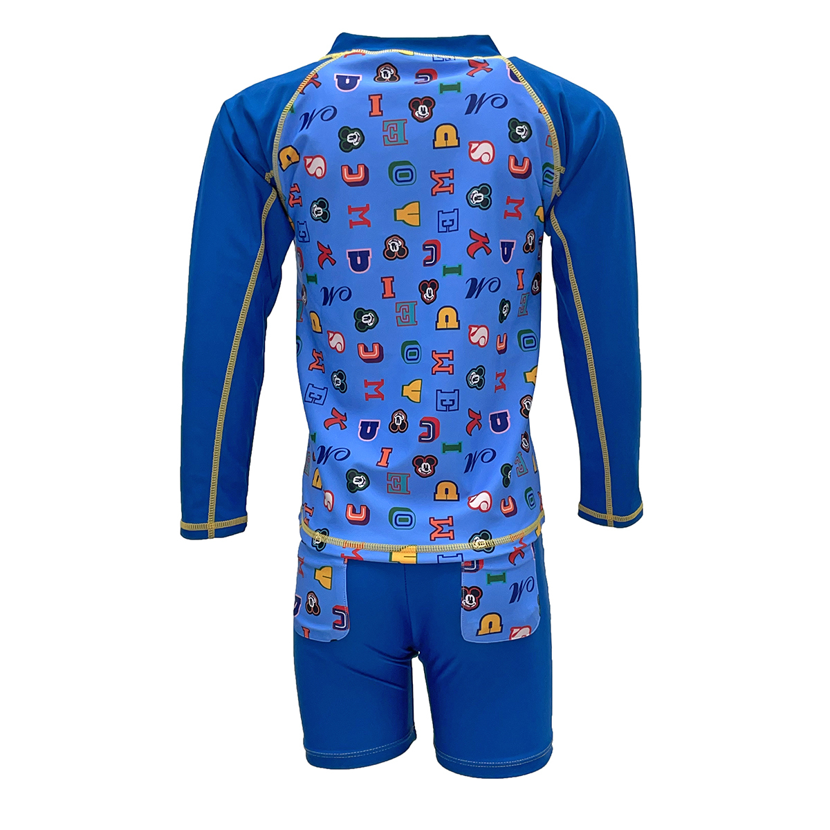 兒童米奇游泳防曬套裝 - 深藍