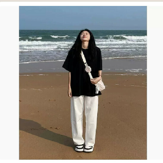 Hot selling straight wide leg pants [white] [S-2XL] (please contact customer service to confirm the delivery size after placing the order)