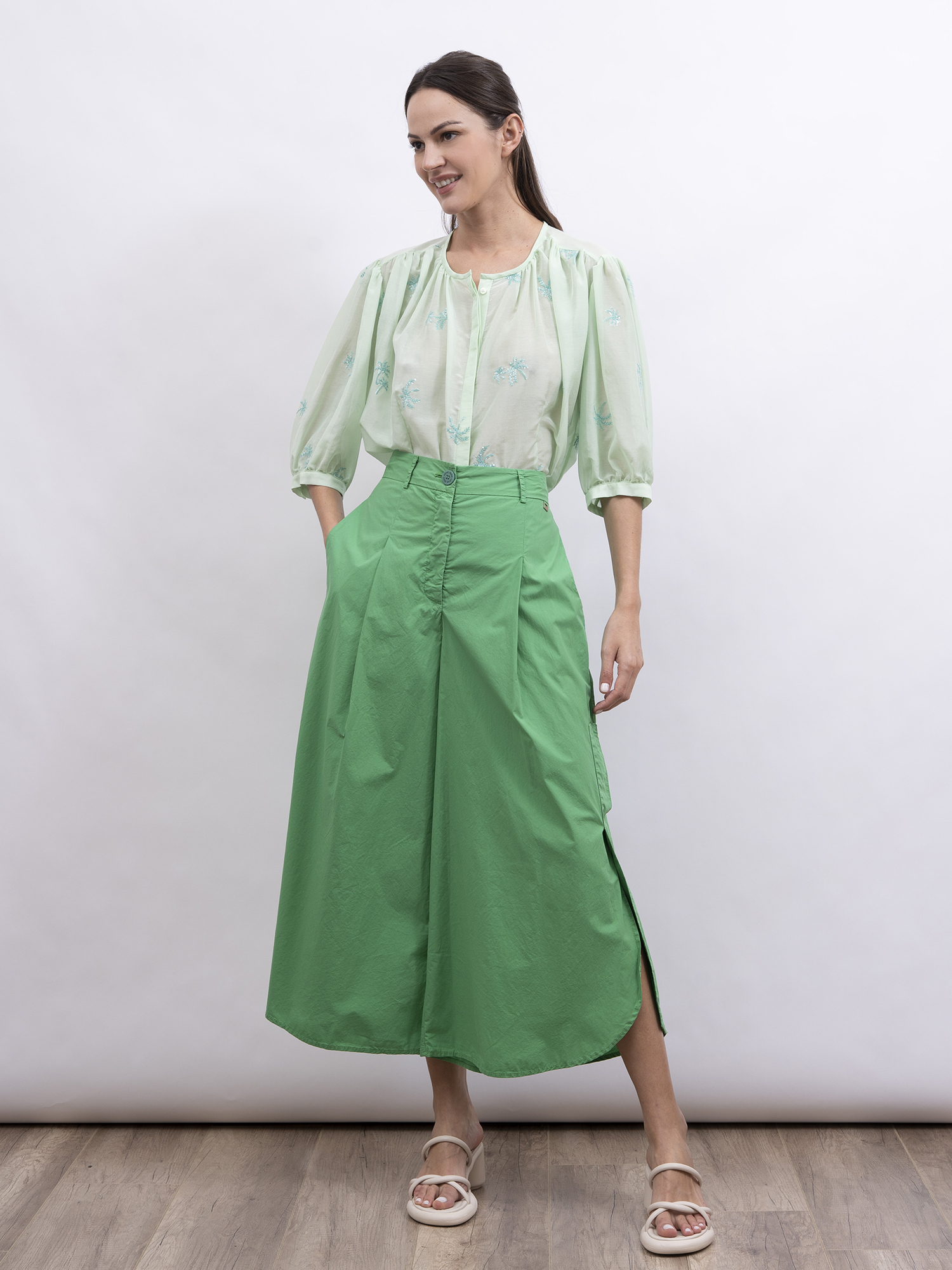 Ottod'Ame 釘珠刺繡七分袖恤衫