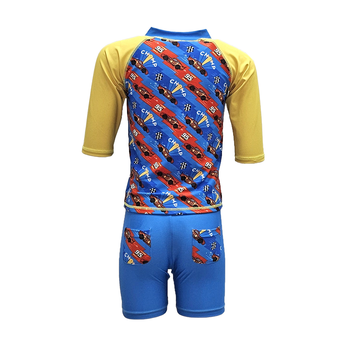 兒童反斗車王游泳防曬套裝 - 藍