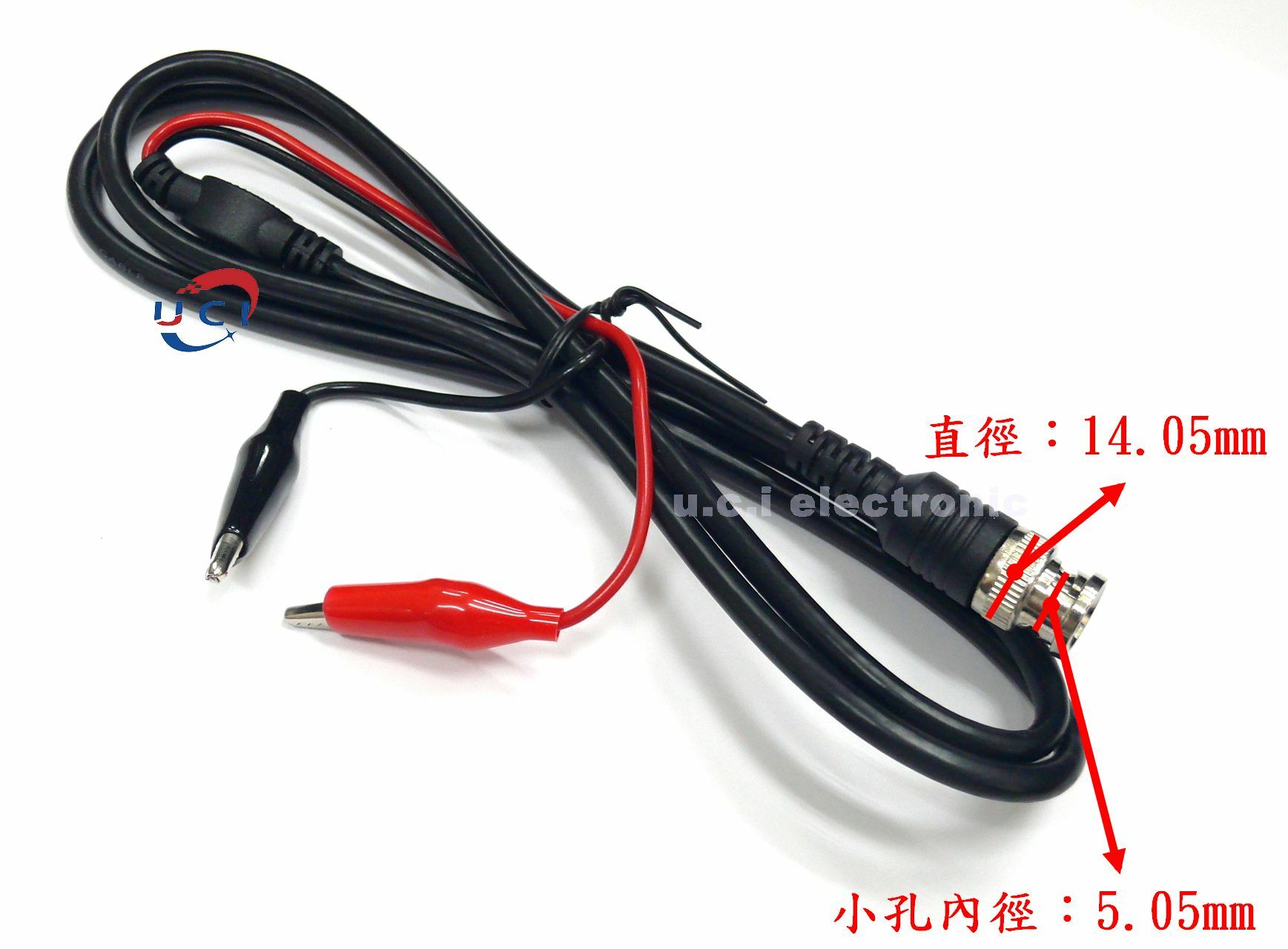 【UCI電子】 (二T-1)  BNC公轉雙鱷魚夾Q9信號測試線 示波器轉插頭連接線監控探頭電源線