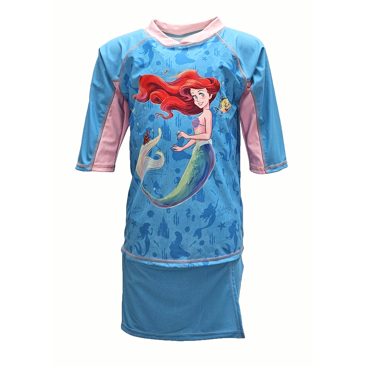 兒童小魚仙游泳防曬套裝 - 藍