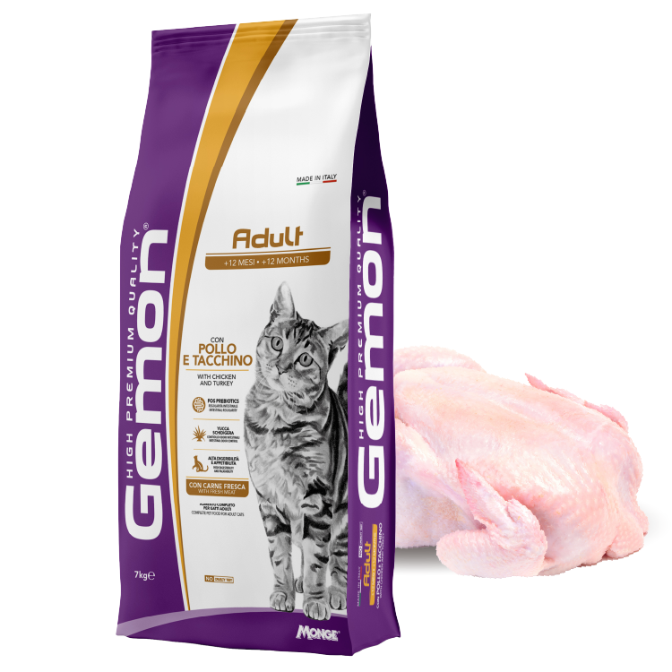 Gemon|鮮雞肉火雞 成貓配方7kg (GEM-7264)