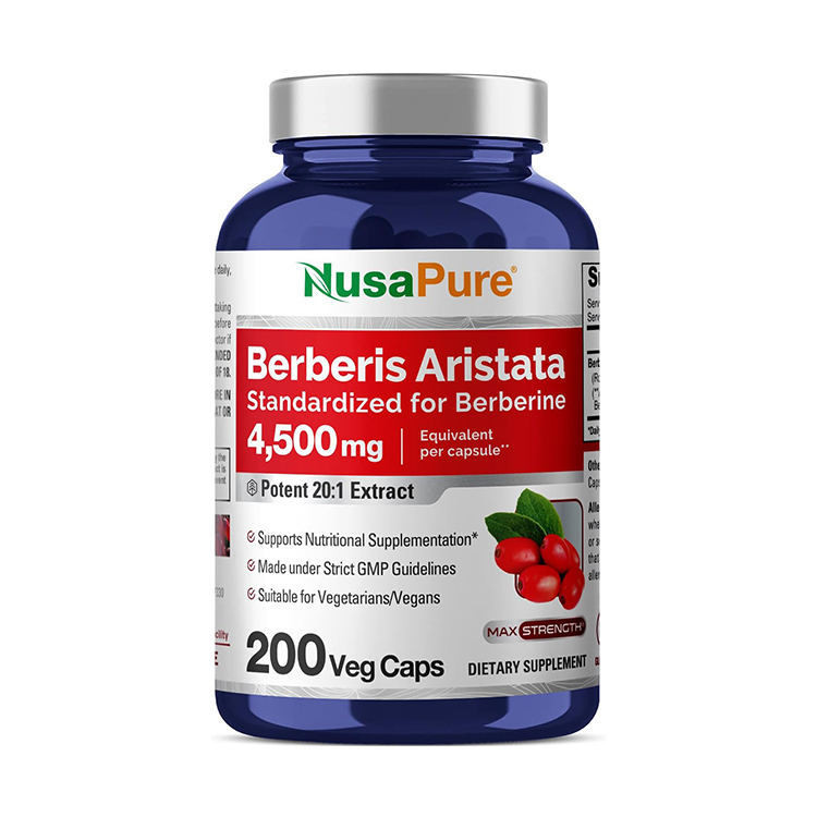 NusaPure Berberine HCI 4500 mg , 200 Veggie Caps