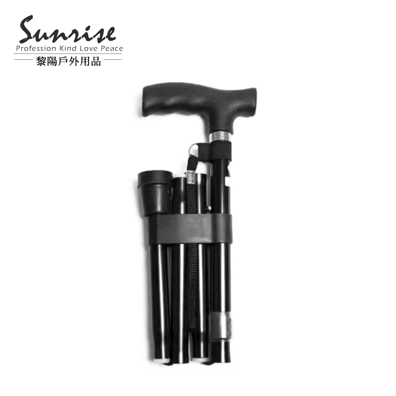 【福利品】經典折疊伸縮手杖 附收納袋 /EVA/登山/健行/拐杖 87CCP1920