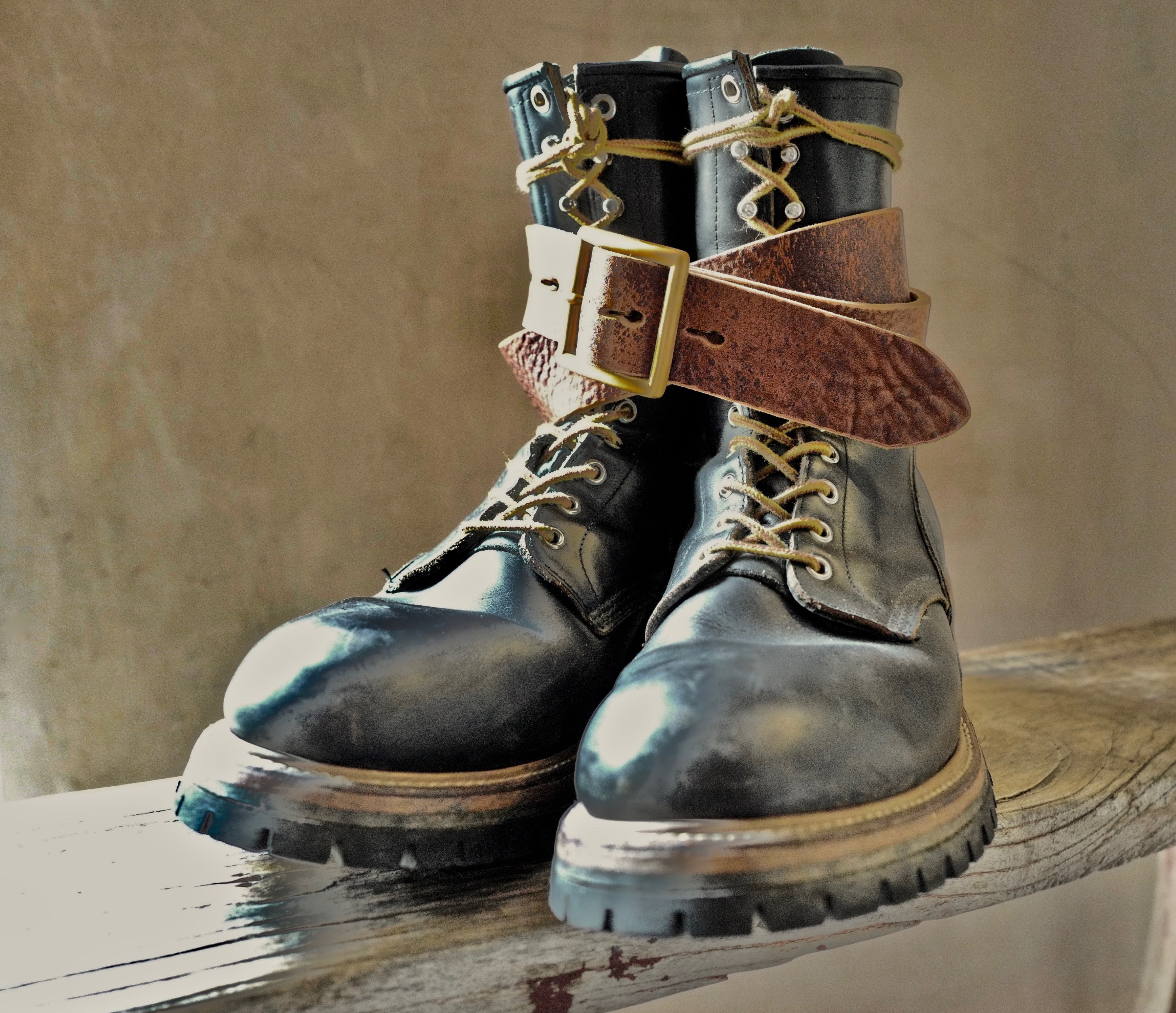 『Faith』S.F.K 狂野舊化皮面 棕色植鞣革皮帶 Wild belt (XS-XXL) 須事先詢問現貨數量