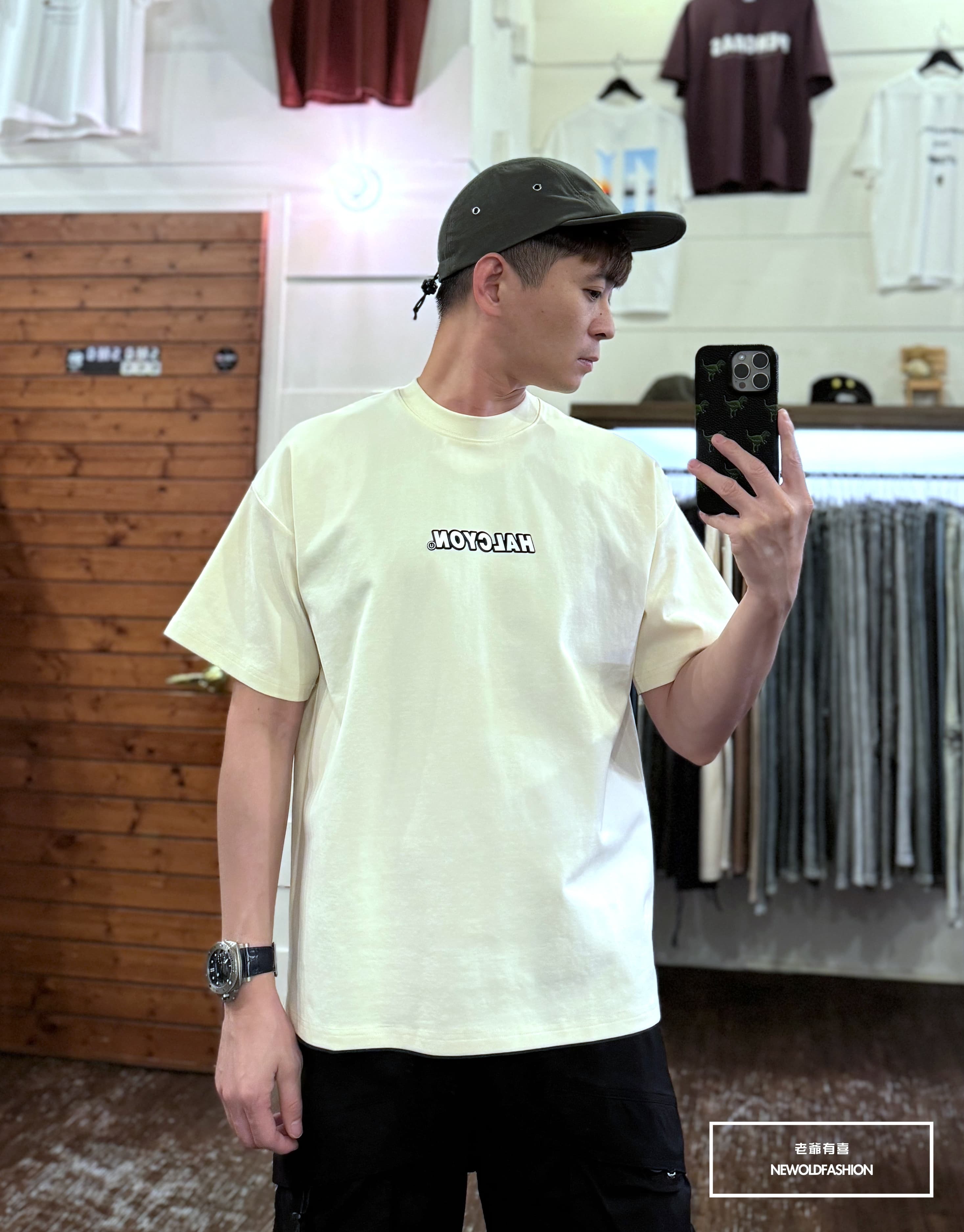 『新品上市』重磅Halcyon框線短T(NOF2405S6005)-米