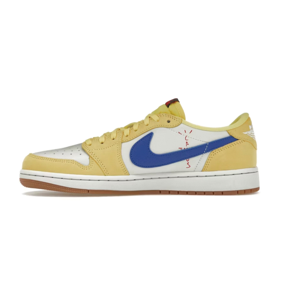 W Travis Scott x W Air Jordan 1 Low OG Canary 藍黃 倒鉤 DZ4137-700