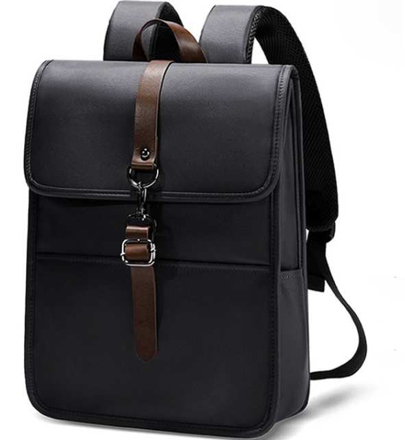 Hot Selling 14-inch Couple Waterproof Oxford Cloth PU Fabric Computer Backpack (Black (28CM*14CM*38CM*))