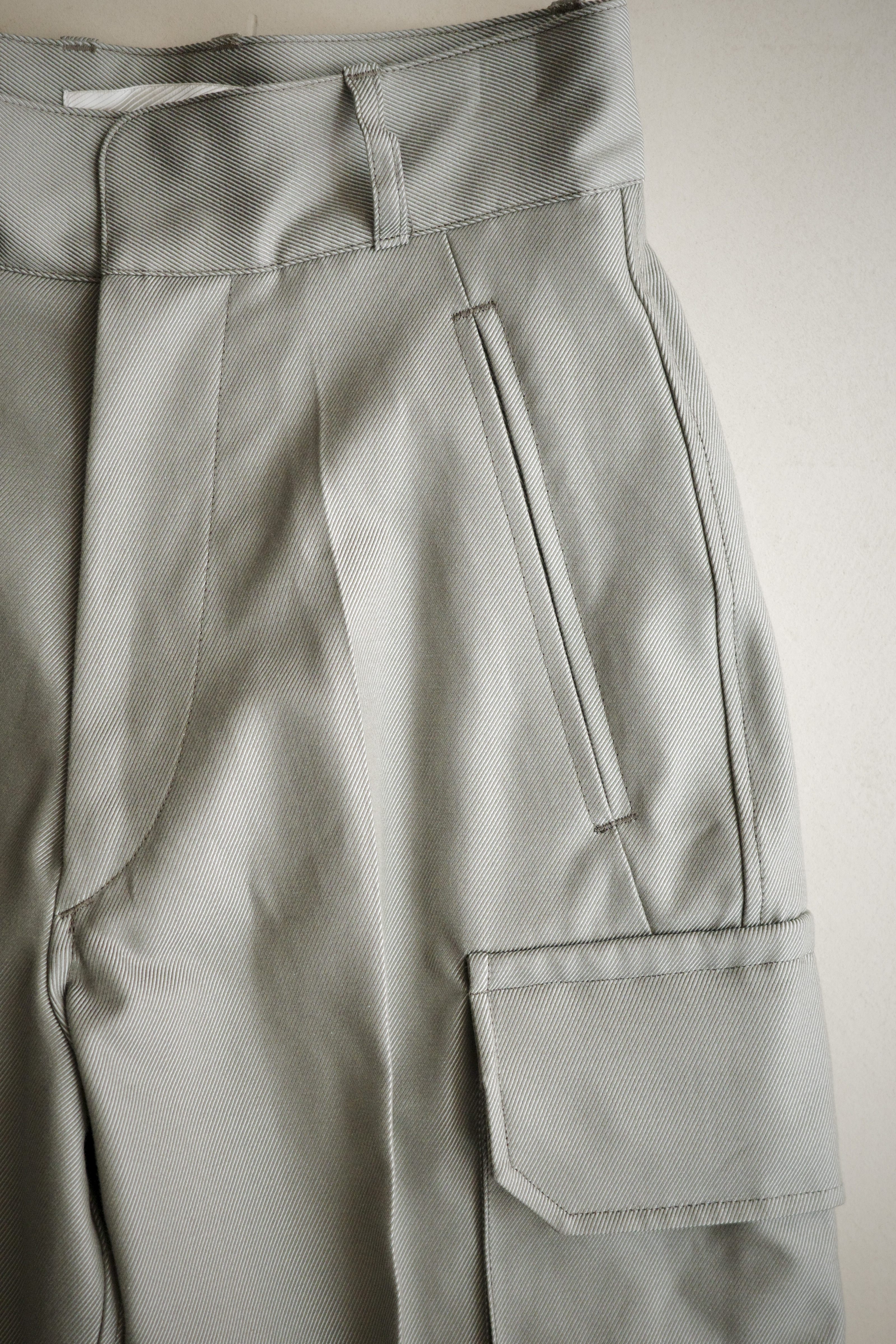 BLURHMS DRILL CHAMBRAY FRENCH COMBAT TROUSERS (2COL)