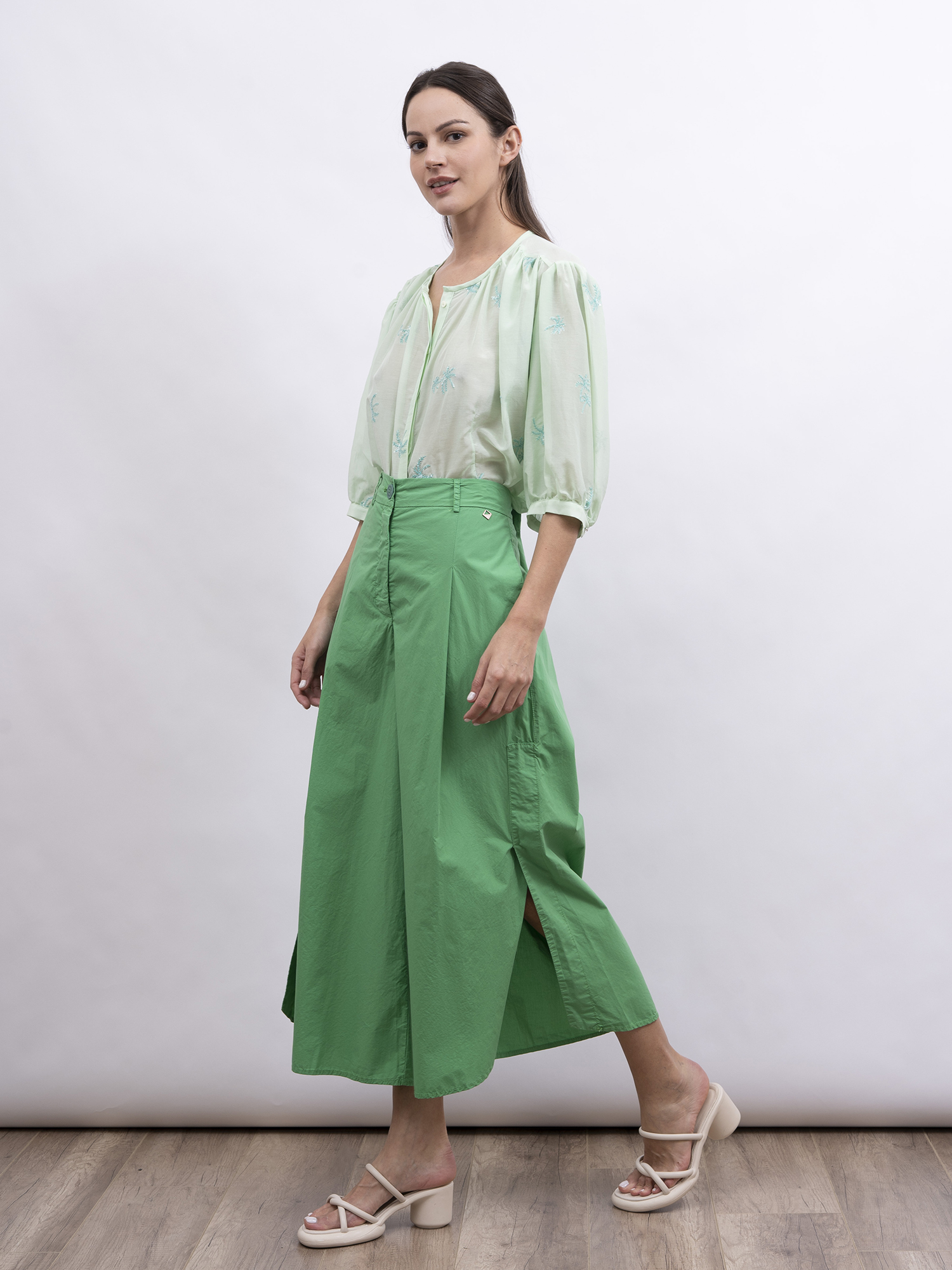 Même Road 開衩闊腳褲