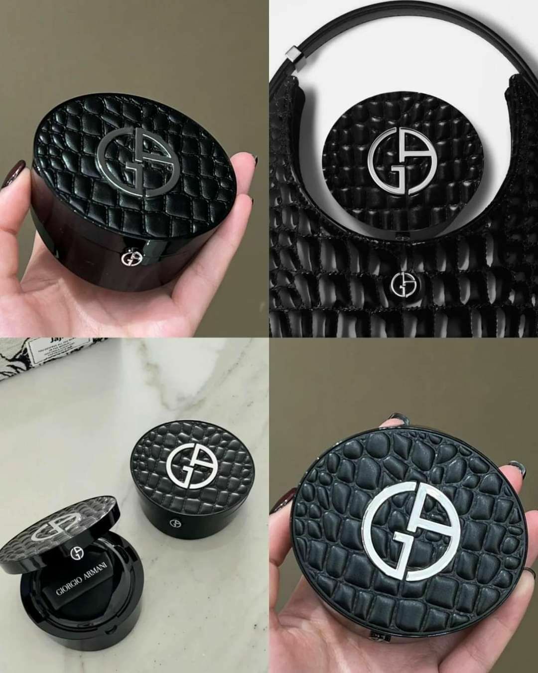 Armani beauty MY ARMANI TO GO CUSHION FOUNDATION 高訂 Effet Croco 鱷紋絲光輕透氣墊修護粉底 SPF 23 15g