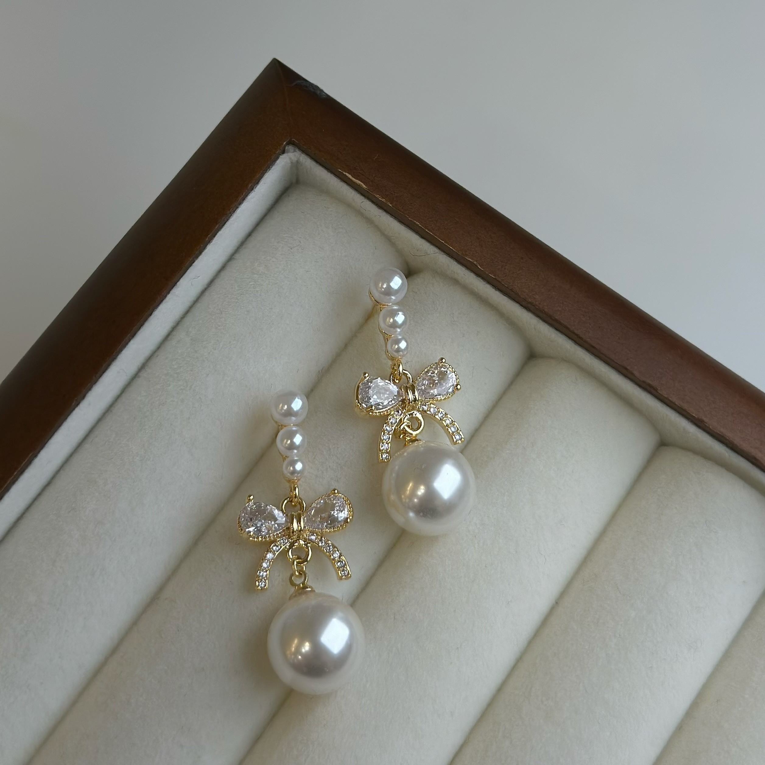 美好．珍珠蝴蝶結垂吊