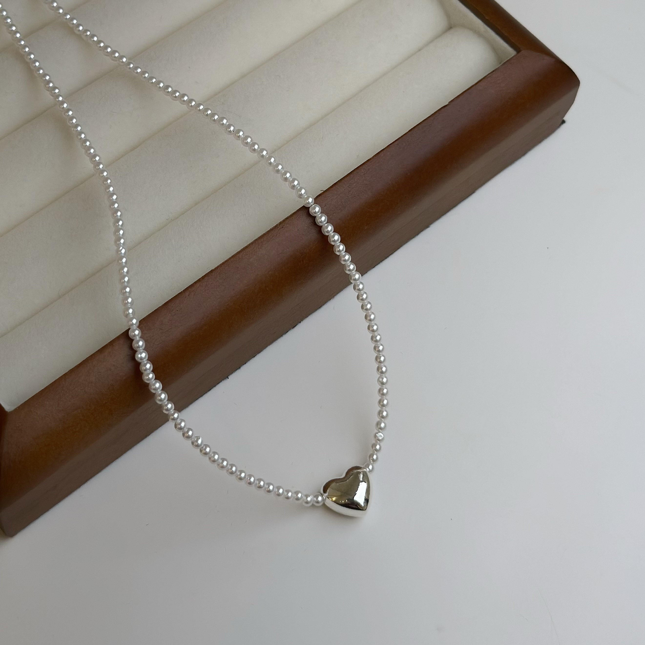 G48相戀．珍珠愛心頸鏈