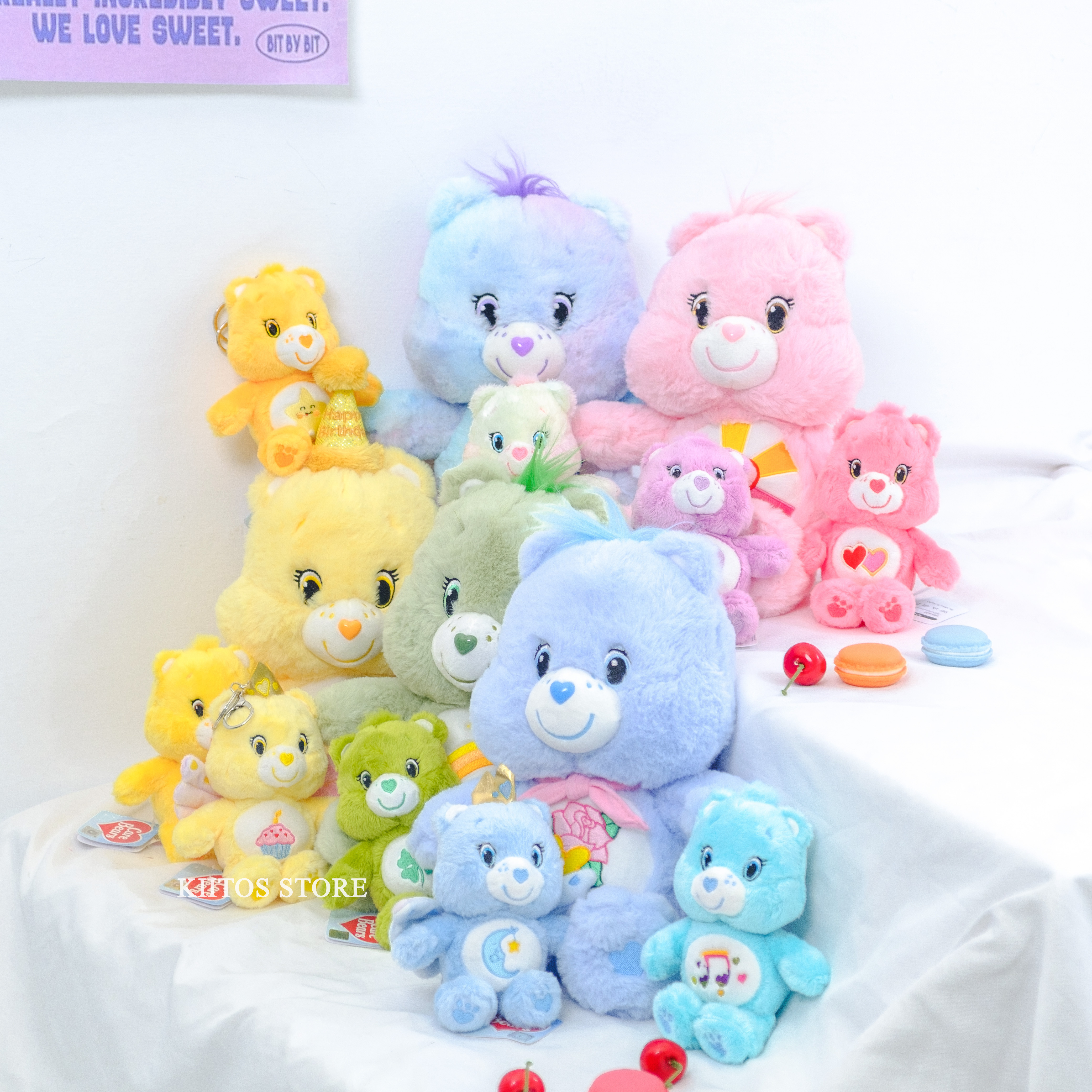 【現貨】泰國 CARE BEARS 彩虹熊 愛心小熊 吊飾 娃娃