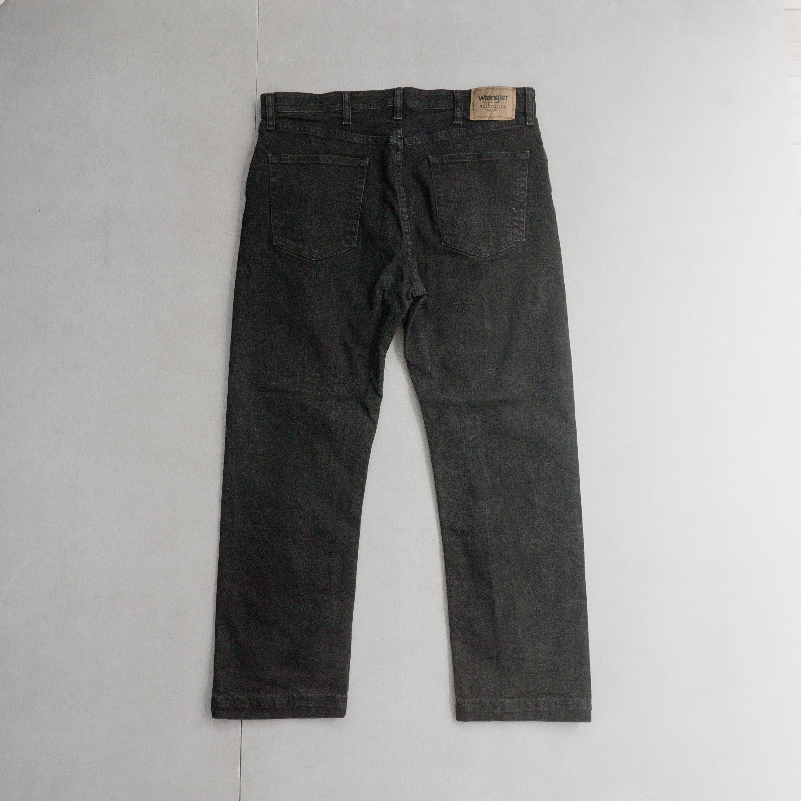 USED WRANGLER DENIM PANTS 美國 黑色 丹寧 直筒 長褲