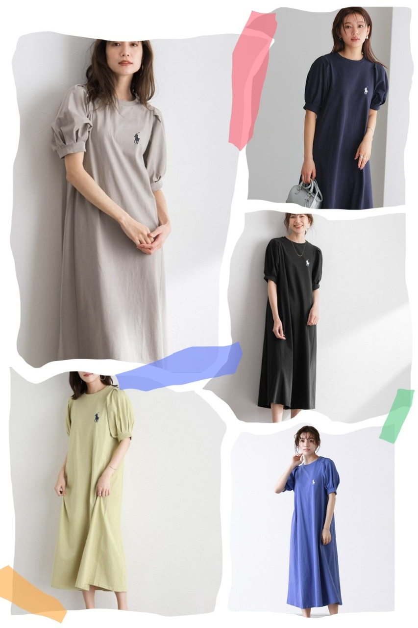 Pol*o 摺袖連身裙- 2400834