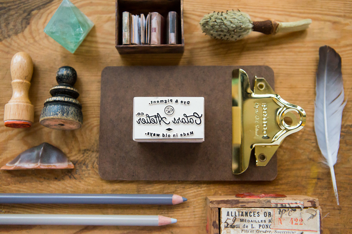 OURS Vintage CA Logo A Maple Wood Stamp