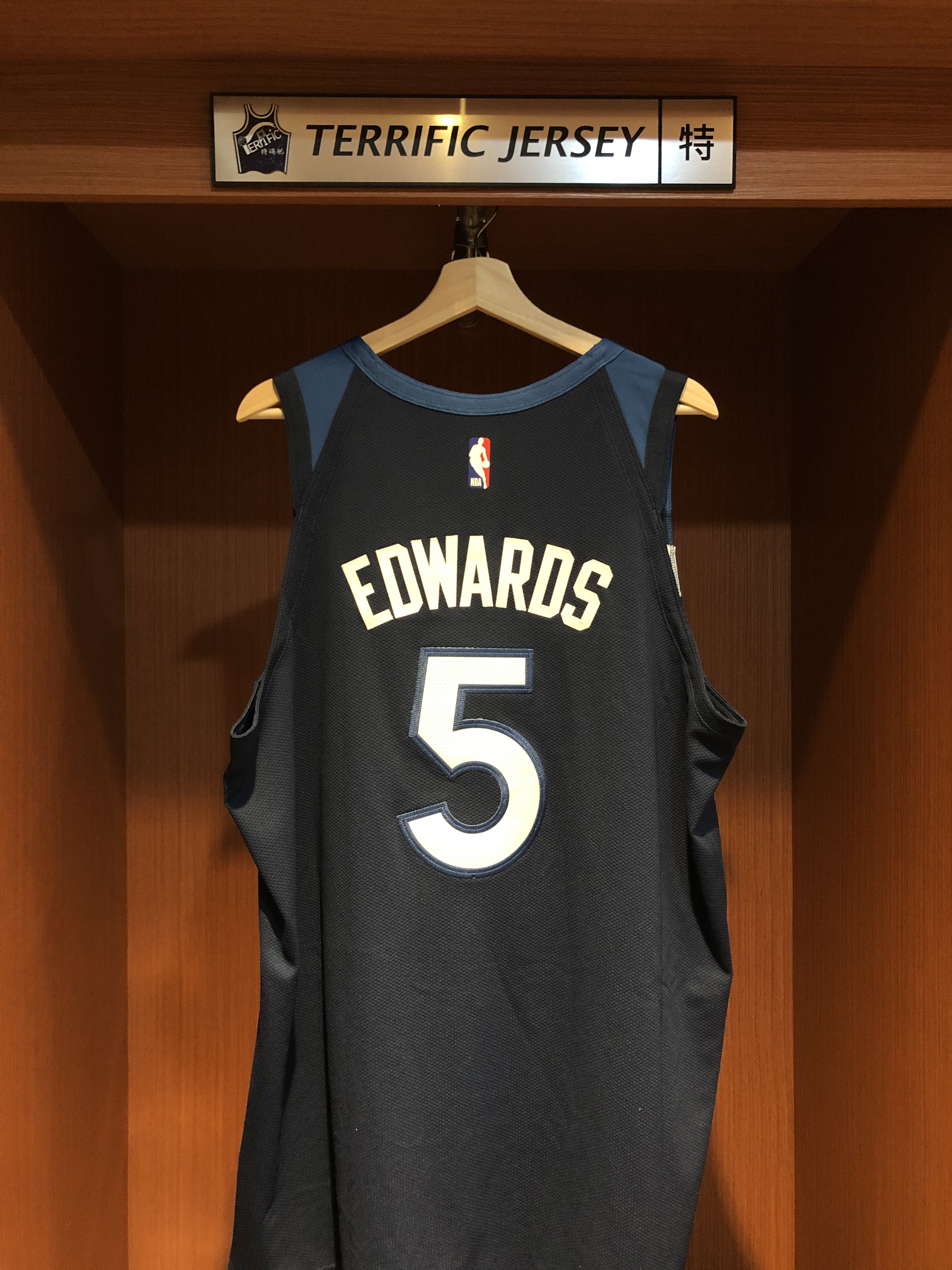 NBA球衣 Anthony Edwards 明尼蘇達灰狼深藍 Icon Nike Authentic 球員版 電繡 含贊助商標 全新